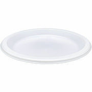 Genuine Joe 9" Reusable Plastic Plates - Serving - Disposable - 9" Diameter - White - Plastic Body - 125 / Pack