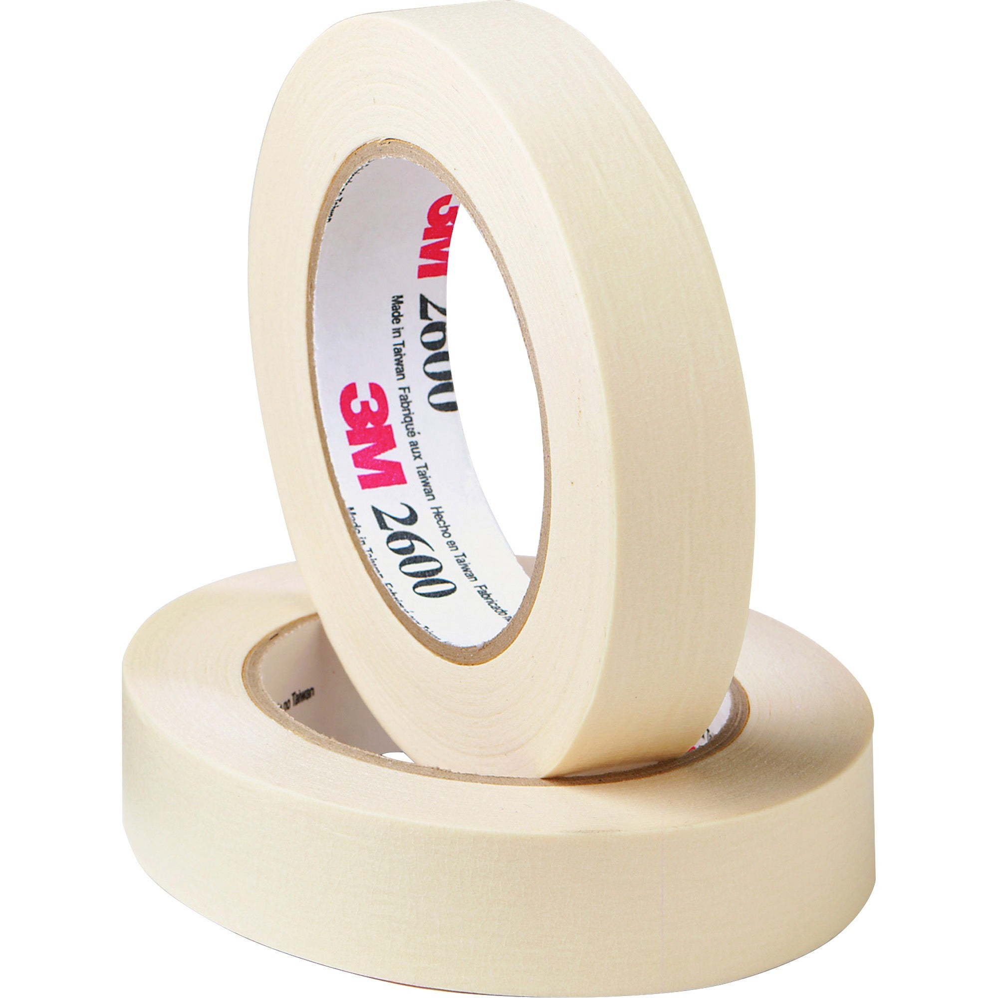 Highland Economy Masking Tape - 60 yd Length x 1" Width x 4.4 mil Thickness - 3" Core - Tan - Rubber Backing - For Labeling, Bundling, Mounting, Wrapping, Holding - 1 Pack