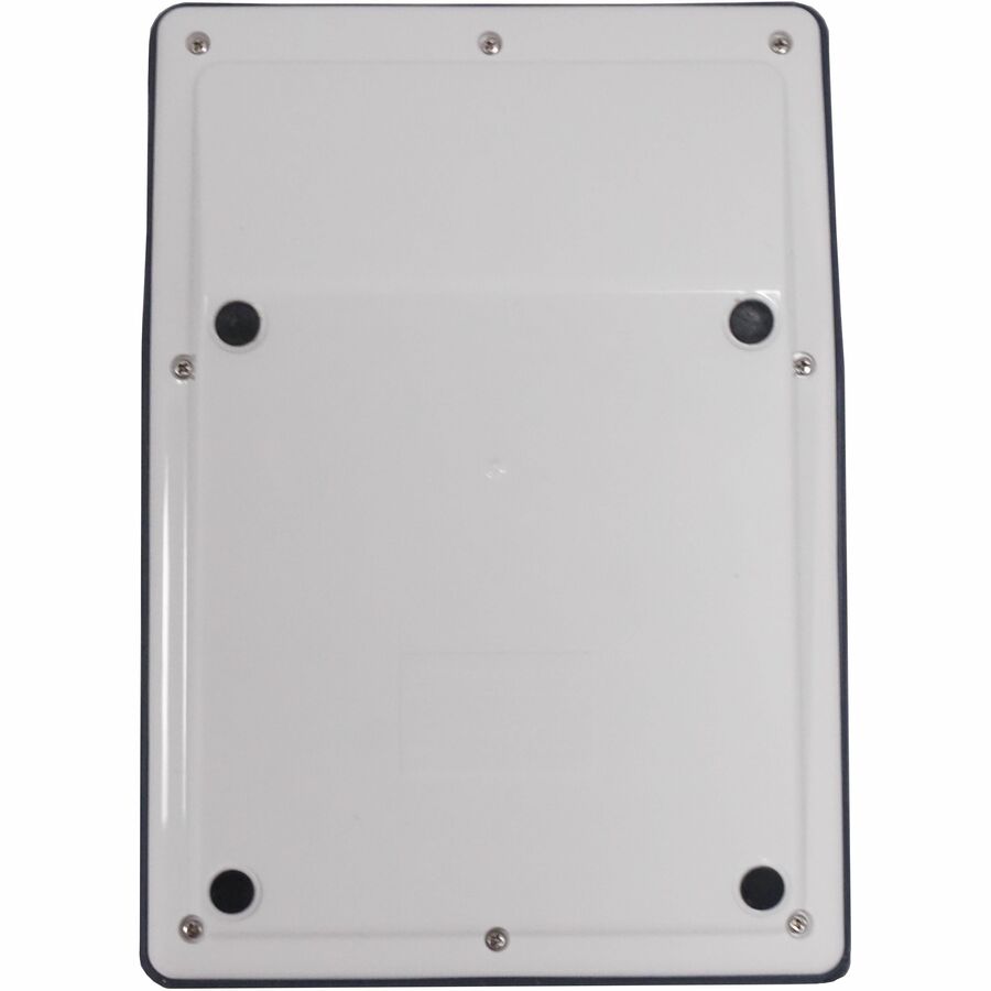 Extra Large Display, Angled Display, Water Proof, Shock Resistant, Battery Backup, 3-Key Memory, Independent Memory, Dual Power, Washable - Battery/Solar Powered - 1.8" Height x 4.6" Width x 6.5" Depth - White - 1 Each