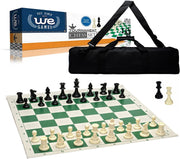 Weighted Tournament Chess Set, Board, Large Bag, Pieces 3.75 in.