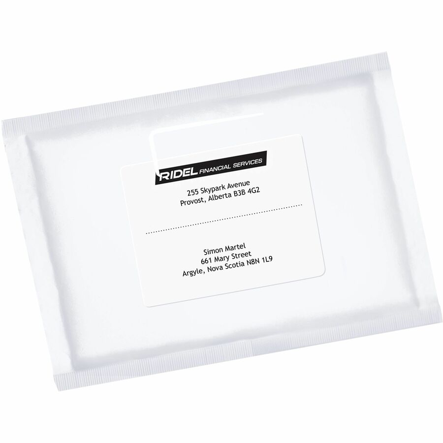 3 21/64" Width x 4" Length - Permanent Adhesive - Rectangle - Inkjet, Laser - Matte White - Matte - Paper - Recyclable, Permanent Adhesive, Customizable, Chlorine-free, Water Based - 6 / Sheet - 6 Total Sheets - 600 Total Label(s) - 1 Box
