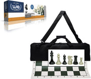 Triple Weighted Tournament Chess Set with Travel Bag - 4 in. King