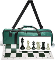 Travel  Sets - Magnetic,  Pegged  &  Roll  Up Roll-Up Blue Vinyl Brd; Deluxe Blue Canvas Bag; Trpl. Wgtd W/Extra Queen (04-1040)