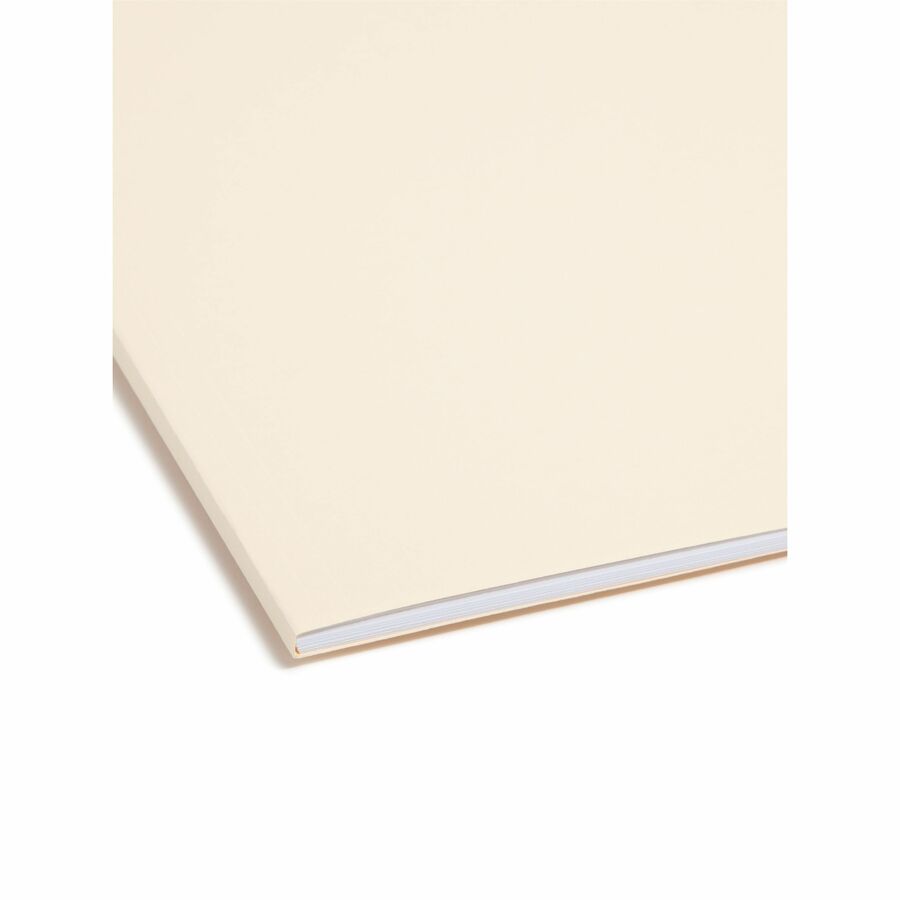 Smead SuperTab 1/3 Tab Cut Letter Recycled Fastener Folder - 8 1/2" x 11" - 3/4" Expansion - 2 x 2K Fastener(s) - 2" Fastener Capacity - Top Tab Location - Assorted Tab Position - 11 pt. - 2 Plys - Manila - Reinforced Tab - 10% Recycled - 50 / Box
