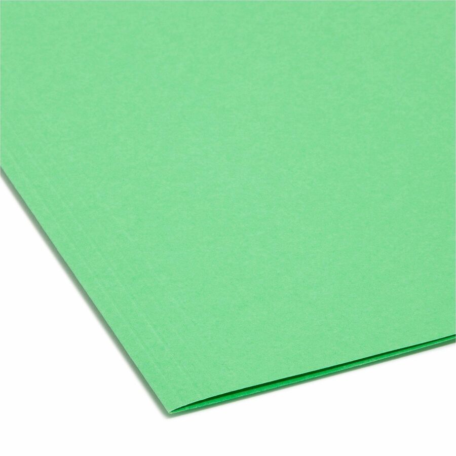 Smead FasTab 1/3 Tab Cut Letter Recycled Hanging Folder - 8 1/2" x 11" - Top Tab Location - Assorted Tab Position - 11 pt. - 2 Plys - Green - Embossed, Heavy Duty, Tear Resistant - 10% Recycled - 20 / Box