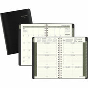 At-A-Glance Recycled Appointment Book Planner, Weekly, 12 Months, January 2026–December 2026, 8:00 AM–5:00 PM Hourly, 1 Week Double Page Layout, 4 7/8" x 8", Desk Pad, Black, 1 Each
