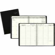 At-A-Glance Recycled Appointment Book Planner, Large, Weekly/Monthly, January 2026-December 2026, 8 1/4" x 11", Sand Sheets, Wire Bound, Black Simulated Leather, 1 Each