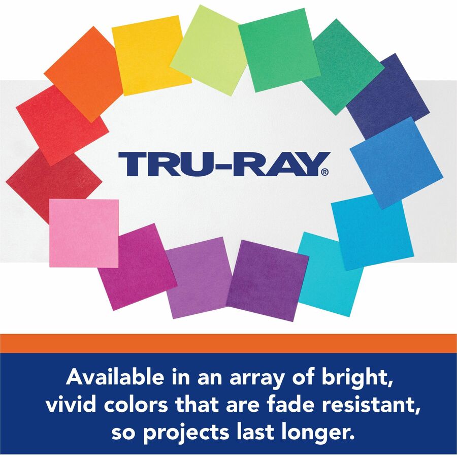 Tru-Ray Construction Paper - 18" Width x 24" Length - Shocking Pink - 1 Pack