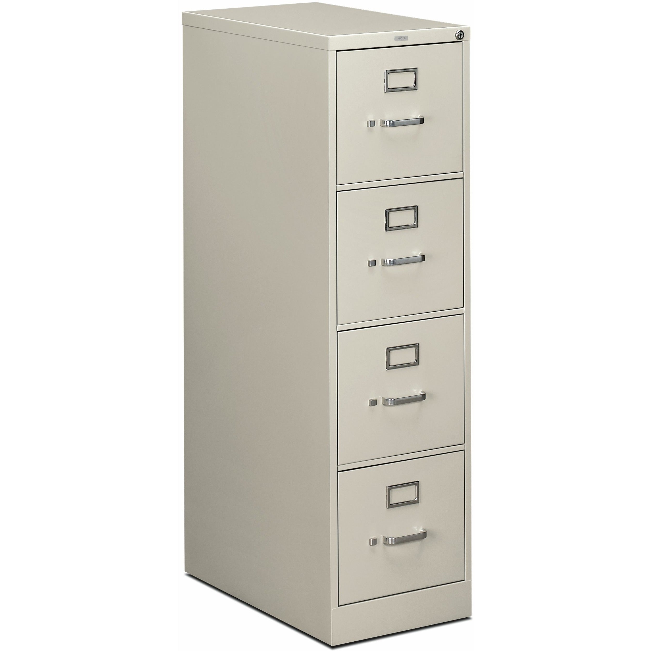 HON 510 H514 Vertical Column - 52" Height x 15" Width x 25" Depth - Total Drawer(s): 4 - Finish: Light Gray - 1 Each