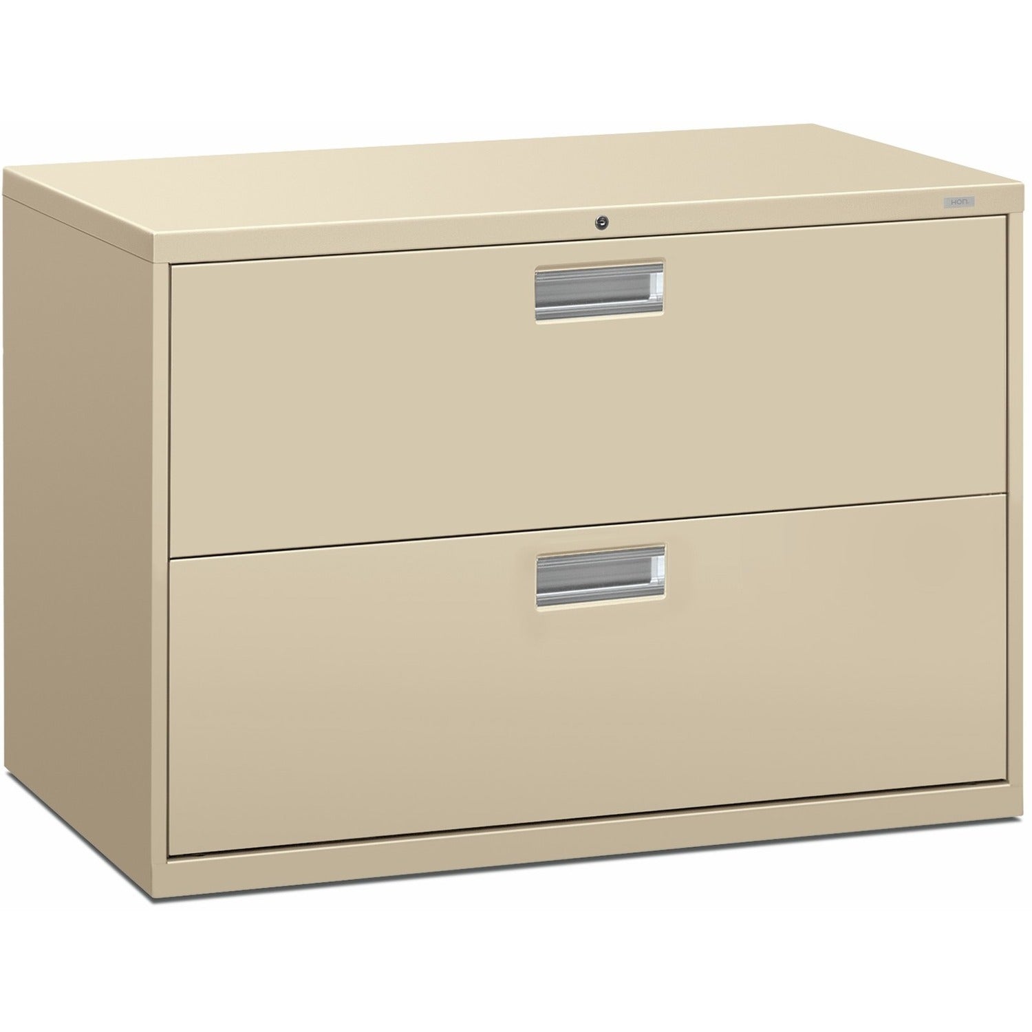 HON Brigade 600 H692 Lateral File - 28.4" Height x 42" Width x 18" Depth - Total Drawer(s): 2 - Material: Steel - Finish: Putty - 1 Each