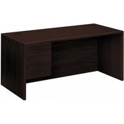 HON 10500 H10584L Pedestal Desk - 29.5" Height x 66" Width x 30" Depth - Total Drawer(s): 2Left Side - Flat Edge - 1 Each