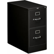 HON 310 H312 File Cabinet - 29" Height x 15" Width x 26.5" Depth - Total Drawer(s): 2 - Finish: Black - Lockable, Durable, Label Holder - For File, File Folder, Desk - 1 Each