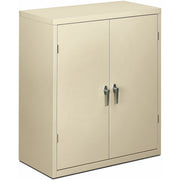 HON Brigade HSC1842 Storage Cabinet, 36"W x 18.1"D x 41.8"H, 2 Adjustable Shelves, Hinged Doors, Steel, Putty, 1 Each