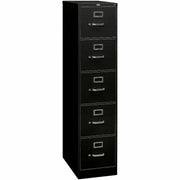HON 310 H315 File Cabinet - 60" Height x 15" Width x 26.5" Depth - Total Drawer(s): 5 - Finish: Black - 1 Each