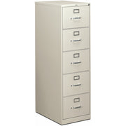 HON 310 H315C File Cabinet - 60" Height x 18.3" Width x 26.5" Depth - Total Drawer(s): 5 - Finish: Light Gray - 1 Each