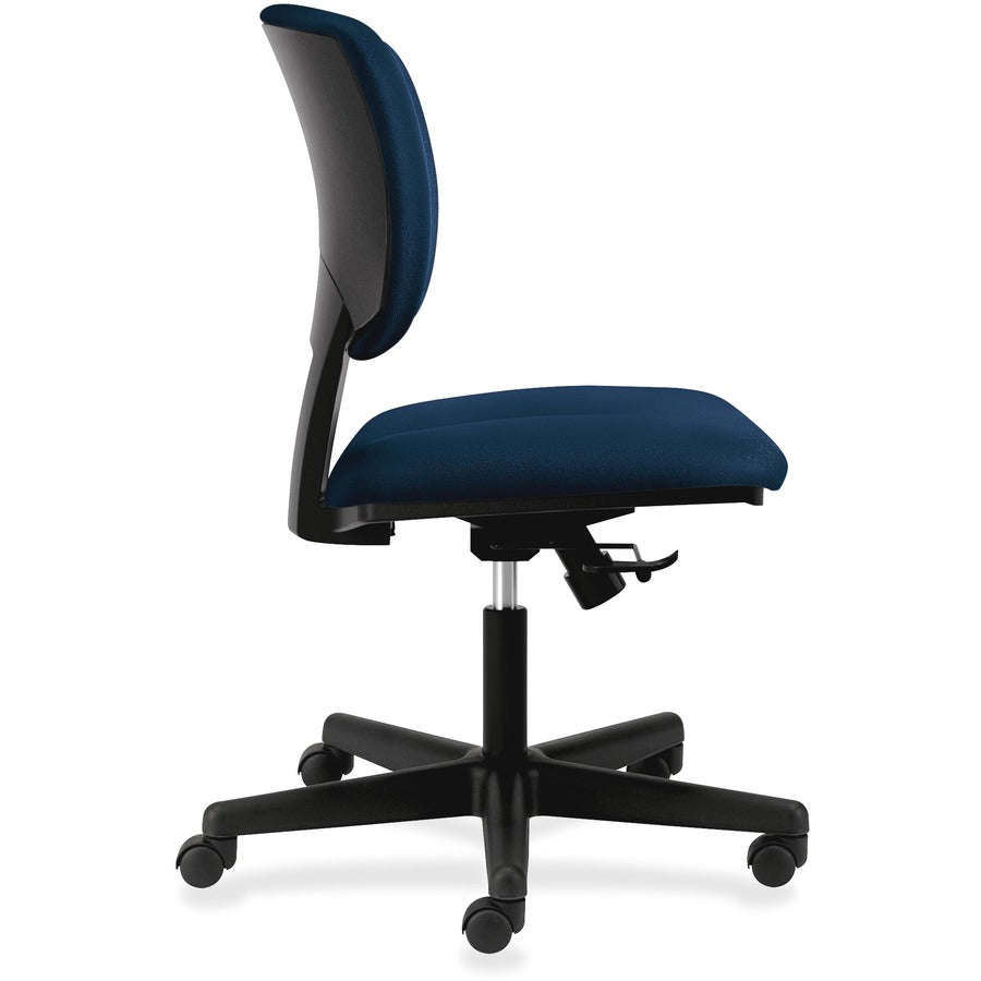 HON Volt Chair - Navy Seat Color - Navy Back Color - Fabric Back Material - Black Frame Color - Low Back - 5-star Base - Black - 1 Each