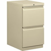 HON Brigade H33820R Pedestal - 28" Height x 15" Width x 19.9" Depth - Total Drawer(s): 2 - Finish: Putty - 1 Each
