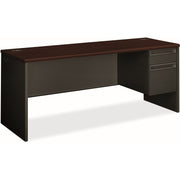 29.5" Height x 72" Width x 24" Depth - Total Drawer(s): 2Right Side - Waterfall Edge - Finish: Charcoal - 1 Each