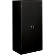 HON Brigade HSC2472 Storage Cabinet, 36"W x 24.1"D x 72"H, 5 Adjustable Shelves, Hinged Doors, Black, Steel, 1 Each