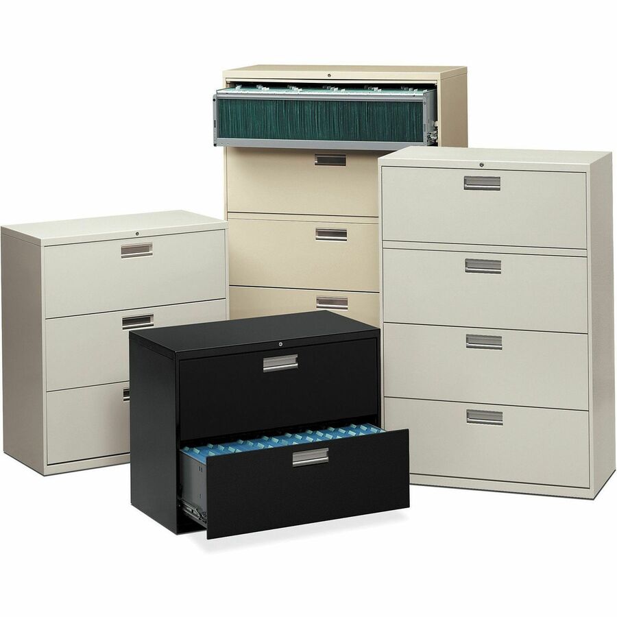 HON Brigade 600 H673 Lateral File - 40.9" Height x 30" Width x 18" Depth - Total Drawer(s): 3 - Finish: Putty - 1 Each