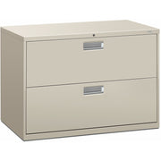 HON Brigade 600 H692 Lateral File - 28.4" Height x 42" Width x 18" Depth - Total Drawer(s): 2 - Finish: Light Gray - 1 Each