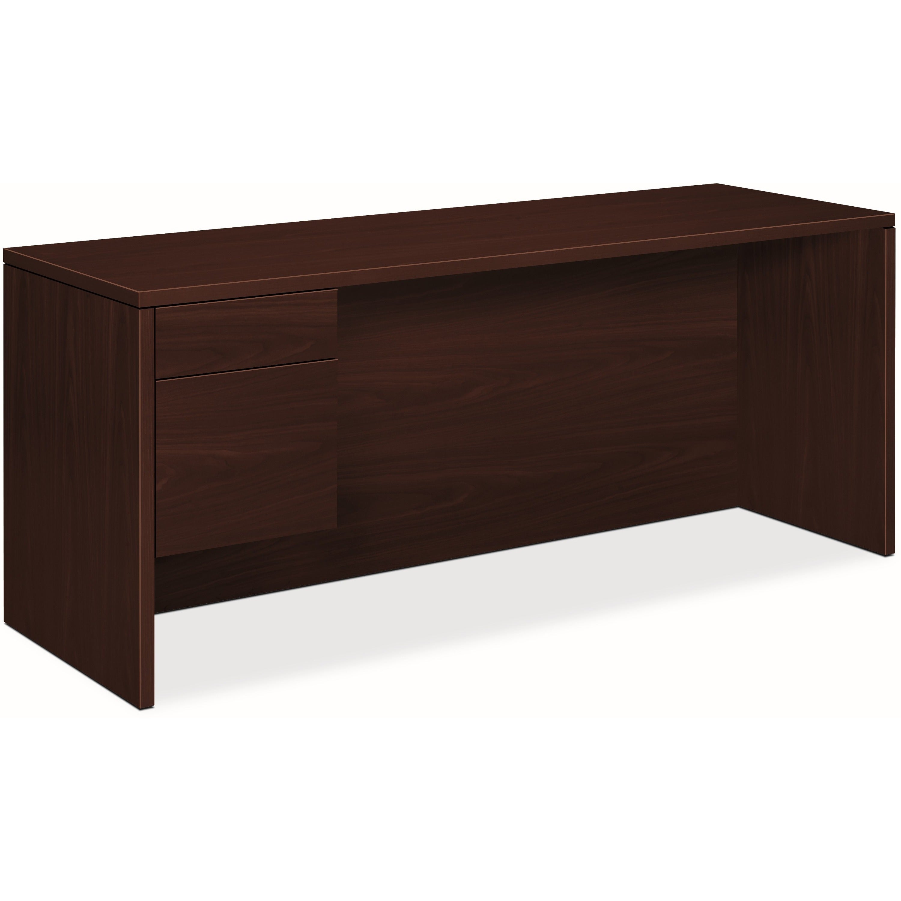 HON 10500 H10546L Pedestal Credenza - 29.5" Height x 72" Width x 24" Depth - Total Drawer(s): 2Left Side - Flat Edge - 1 Each
