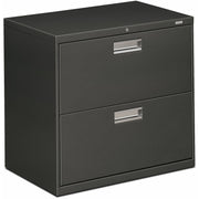 HON Brigade 600 H672 Lateral File - 28.4" Height x 30" Width x 18" Depth - Total Drawer(s): 2 - Finish: Charcoal - 1 Each