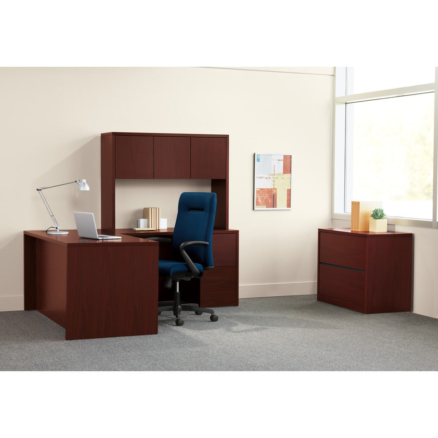 HON 10500 H10543 Credenza - 29.5" Height x 72" Width x 24" Depth - Total Drawer(s): 4 - Flat Edge - Finish: Mahogany - 1 Each