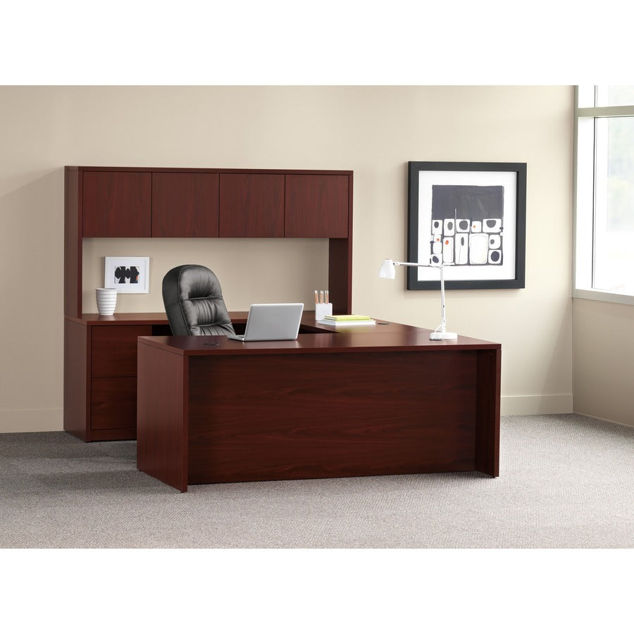 HON 10500 Series Bridge - 29.5" Height x 47" Width x 24" Depth - Square Edge - Finish: Laminate, Mahogany - For Office - 1 Each
