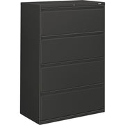 HON Brigade 800 H884 Lateral File - 53.3" Height x 36" Width x 18" Depth - Total Drawer(s): 4 - Finish: Charcoal - 1 Each