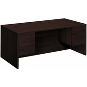 HON 10500 H10593 Pedestal Desk - 29.5" Height x 72" Width x 36" Depth - Total Drawer(s): 4 - Double Pedestal - Flat Edge - Finish: Mahogany - 1 Each