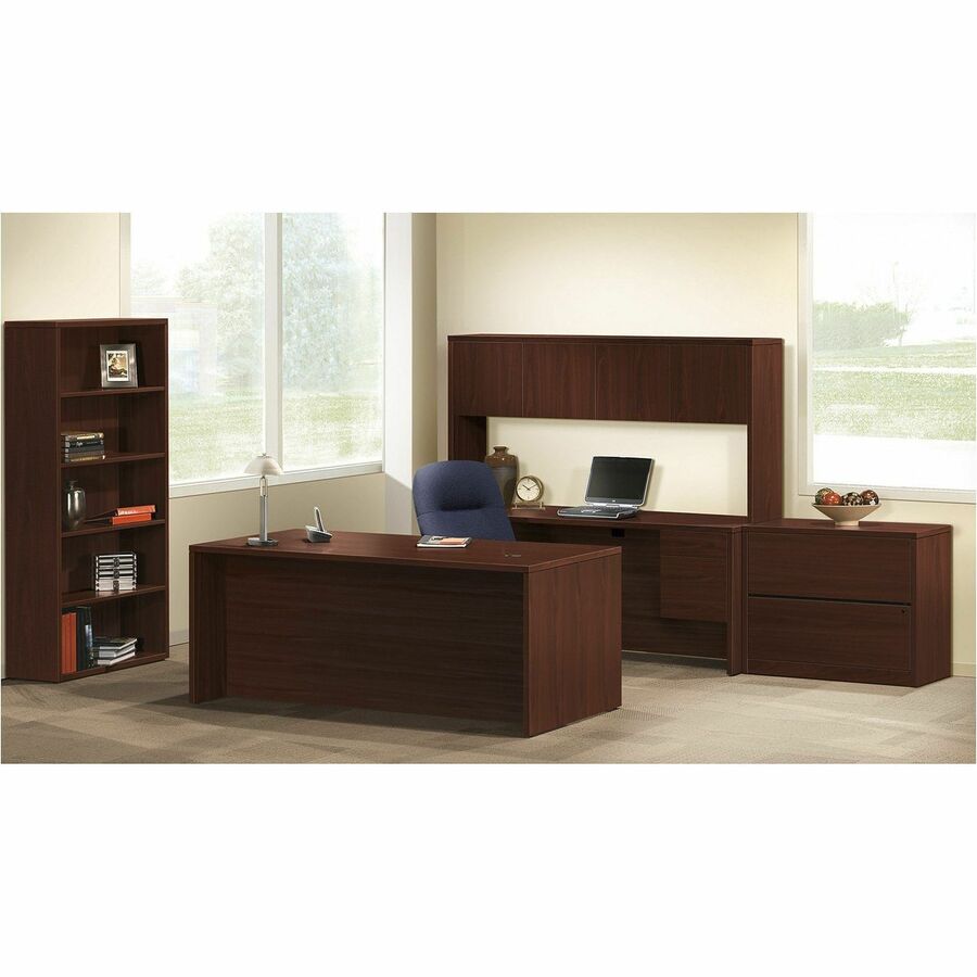 HON 10500 H10563 Lateral File - 29.5" Height x 36" Width x 20" Depth - Total Drawer(s): 2 - Flat Edge - Finish: Mahogany - 1 Each