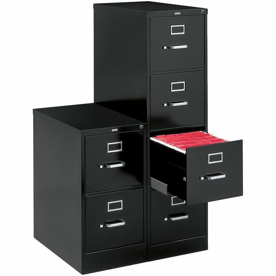 HON 510 H512 Vertical Column - 29" Height x 15" Width x 25" Depth - Total Drawer(s): 2 - Finish: Black - 1 Each