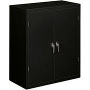 HON Brigade HSC1842 Storage Cabinet, 36"W x 18.1"D x 41.8"H, 2 Adjustable Shelves, Hinged Doors, Steel, Black, 1 Each