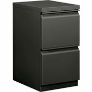 HON Brigade H33820R Pedestal - 28" Height x 15" Width x 19.9" Depth - Total Drawer(s): 2 - Finish: Charcoal - 1 Each