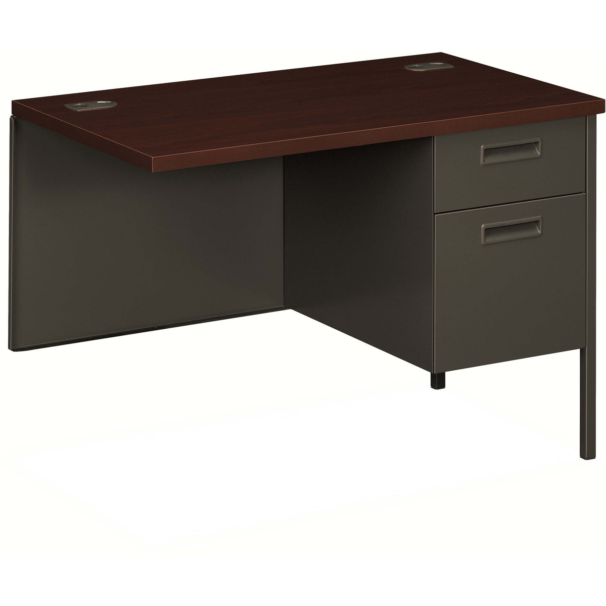 HON Metro Classic HP3235R Return, 42"W x 24"D x 29.5"H, 5 Drawers, Square Edge, Charcoal Finish, Durable, Scratch- and Spill-Resistant