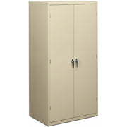 HON Brigade HSC2472 Storage Cabinet, 36"W x 24.1"D x 72"H, 5 Adjustable Shelves, Hinged Doors, Steel, Putty, 1 Each