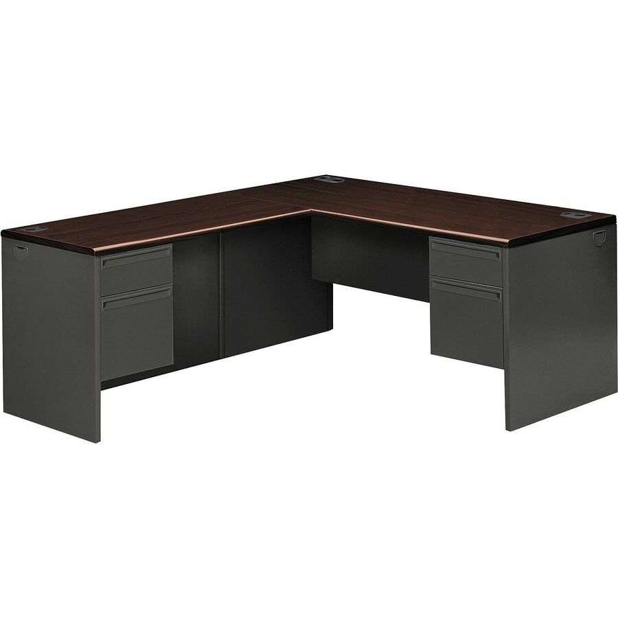 29.5" Height x 72" Width x 36" Depth - Total Drawer(s): 2Right Side - Waterfall Edge - Finish: Charcoal - 1 Each