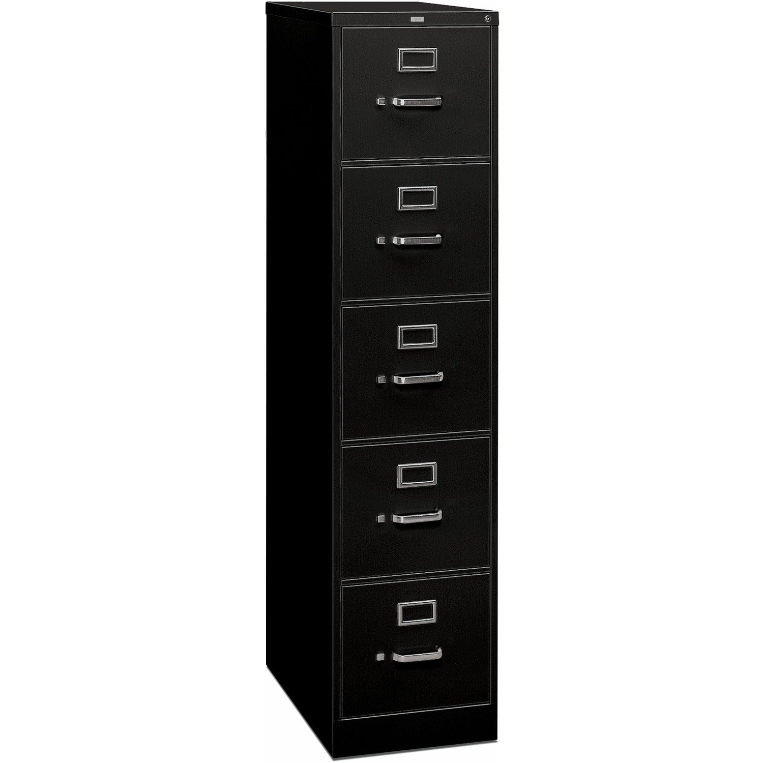 HON 310 H315C File Cabinet - 60" Height x 18.3" Width x 26.5" Depth - Total Drawer(s): 5 - Finish: Black - 1 Each