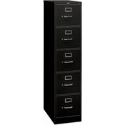 HON 310 H315C File Cabinet - 60" Height x 18.3" Width x 26.5" Depth - Total Drawer(s): 5 - Finish: Black - 1 Each