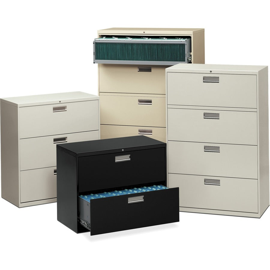 HON Brigade 600 H695 Lateral File - 64" Height x 42" Width x 18" Depth - Total Drawer(s): 5 - Finish: Putty - 1 Each