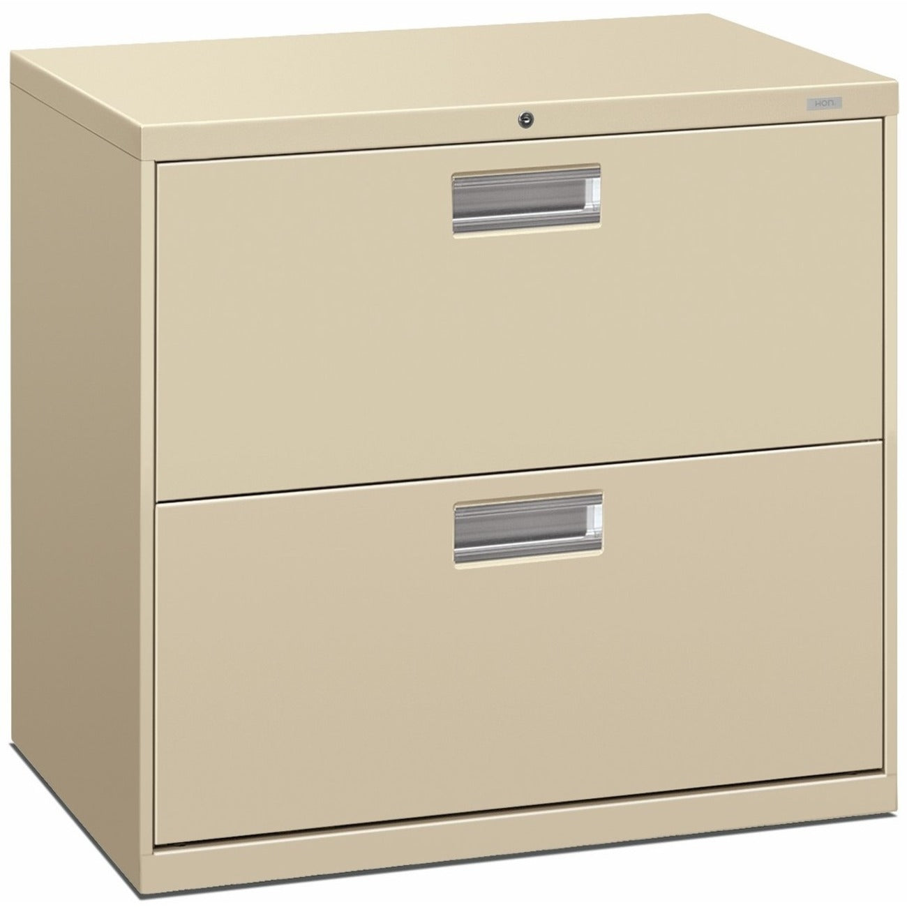 HON Brigade 600 H672 Lateral File - 28.4" Height x 30" Width x 18" Depth - Total Drawer(s): 2 - Finish: Putty - 1 Each