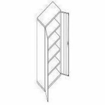 HON Brigade HSC2472 Storage Cabinet, 36"W x 24.1"D x 72"H, 5 Adjustable Shelves, Hinged Doors, 564.38 lb Capacity, Light Gray, Steel, 1 Each