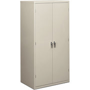 HON Brigade HSC2472 Storage Cabinet, 36"W x 24.1"D x 72"H, 5 Adjustable Shelves, Hinged Doors, 564.38 lb Capacity, Light Gray, Steel, 1 Each