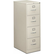 HON 310 H314C File Cabinet - 52" Height x 18.3" Width x 26.5" Depth - Total Drawer(s): 4 - Finish: Light Gray - Lockable, Durable, Label Holder - For File, Office, File Folder, Desk - 1 Each