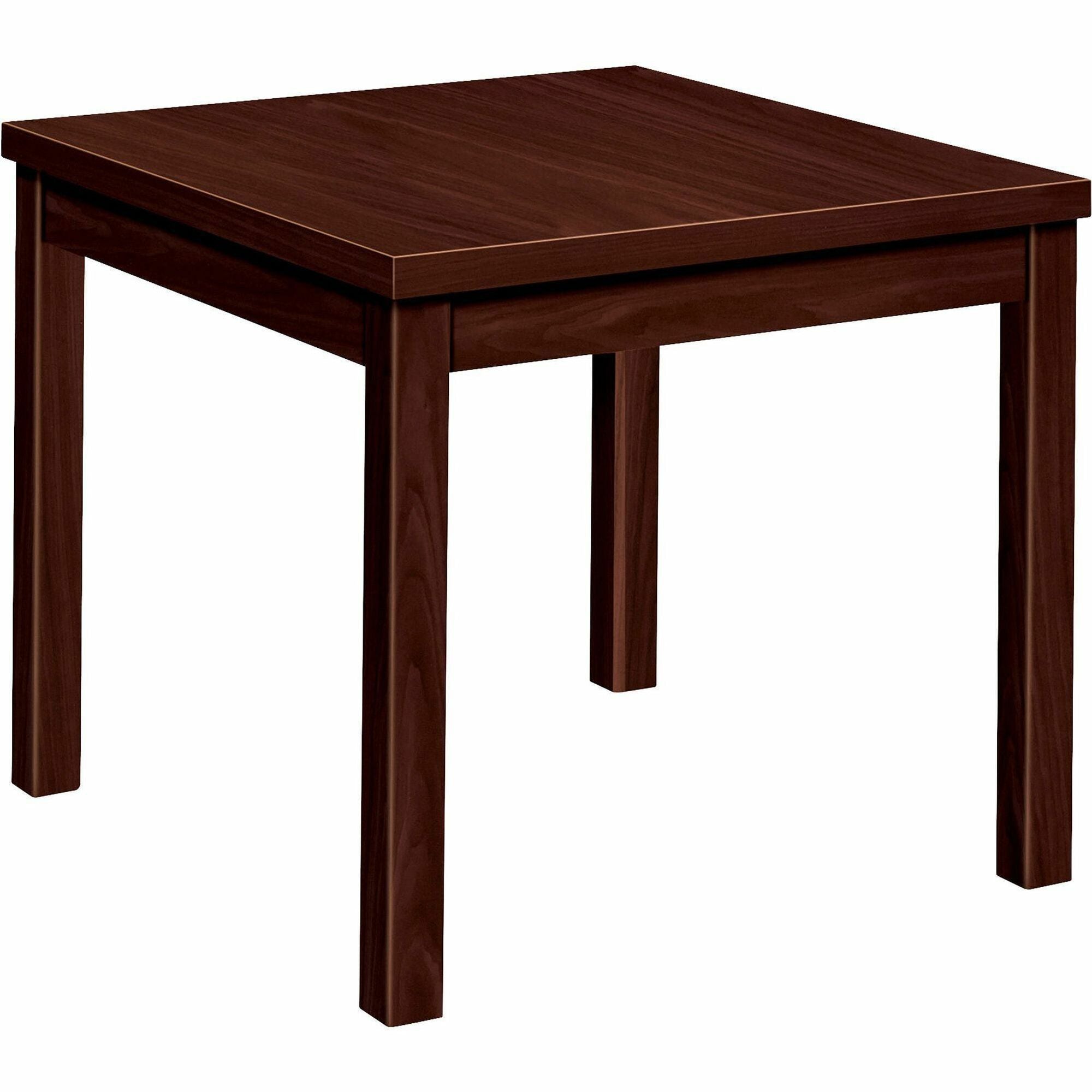 20" Height x 24" Width x 24" Depth - Flat Edge - Finish: Mahogany - 1 Each