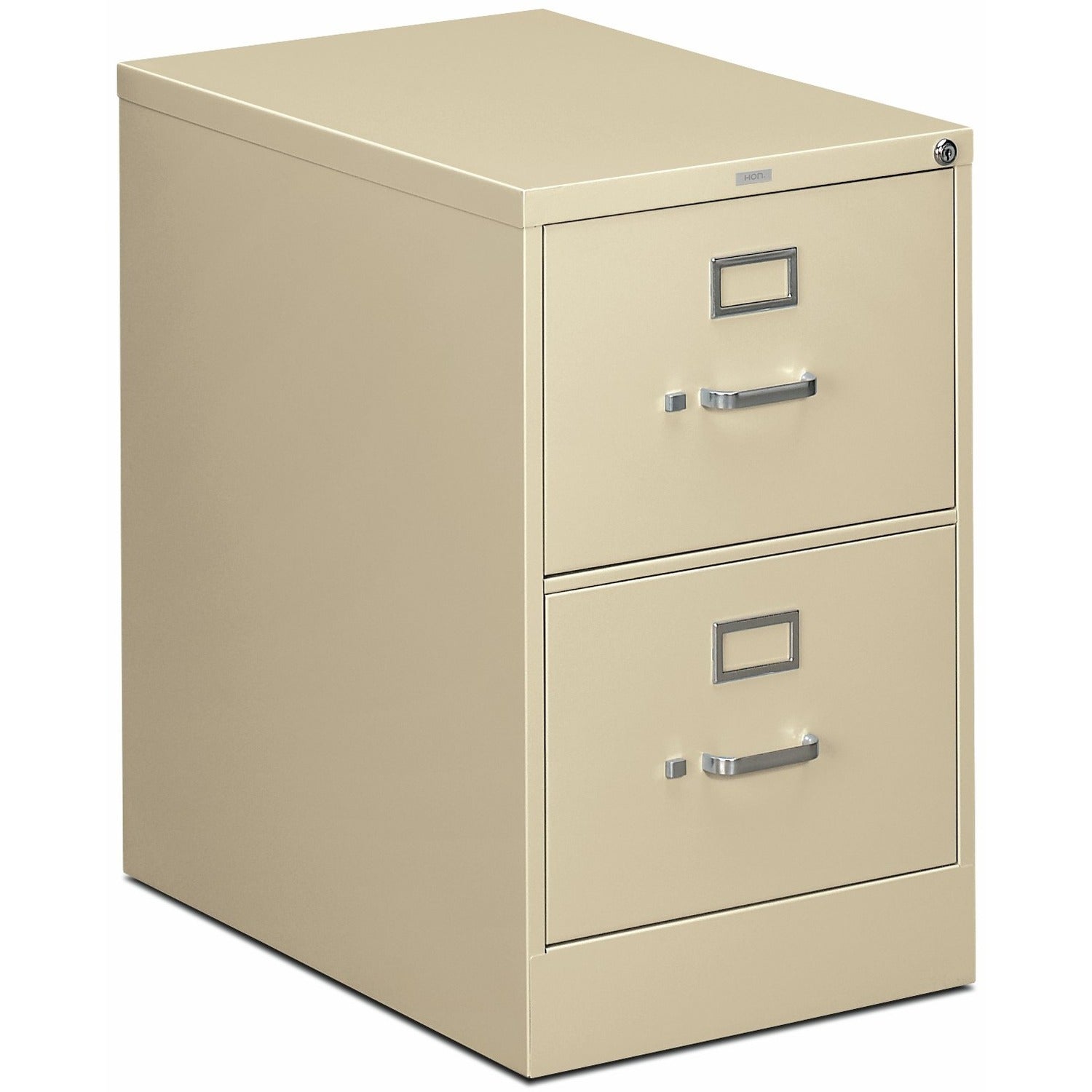 HON 310 H312C File Cabinet - 29" Height x 18.3" Width x 26.5" Depth - Total Drawer(s): 2 - Finish: Putty - Lockable, Durable, Label Holder - For File, Office, File Folder, Desk - 1 Each