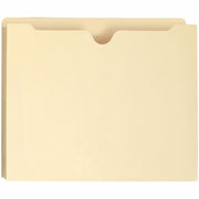 Smead Straight Tab Cut Letter Recycled File Jacket - 8 1/2" x 11" - 2" Expansion - Top Tab Location - 11 pt. - 2 Plys - Manila - Acid-free, Slip Resistant, Reinforced Tab - 100% Recycled - 50 / Box
