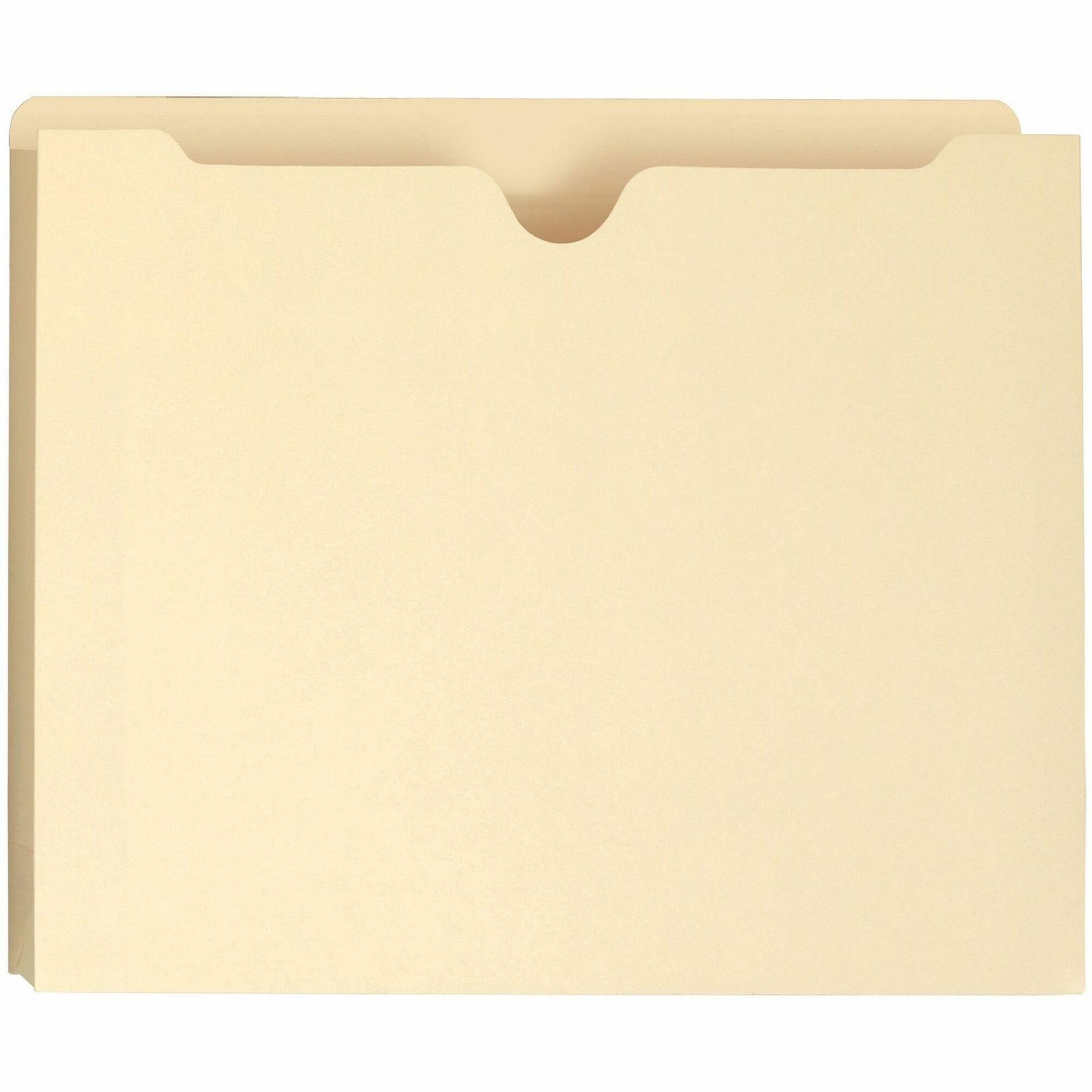 Smead Straight Tab Cut Letter Recycled File Jacket - 8 1/2" x 11" - 2" Expansion - Top Tab Location - 11 pt. - 2 Plys - Manila - Acid-free, Slip Resistant, Reinforced Tab - 100% Recycled - 50 / Box