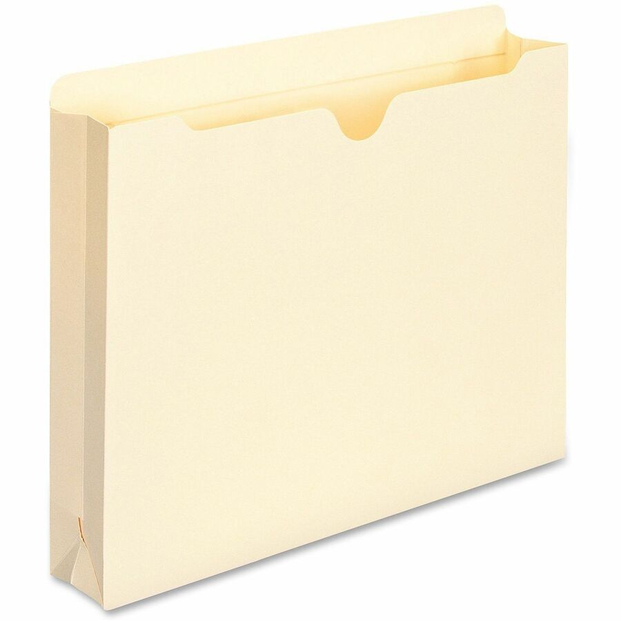 Smead Straight Tab Cut Letter Recycled File Jacket - 8 1/2" x 11" - 2" Expansion - Top Tab Location - 11 pt. - 2 Plys - Manila - Acid-free, Slip Resistant, Reinforced Tab - 100% Recycled - 50 / Box